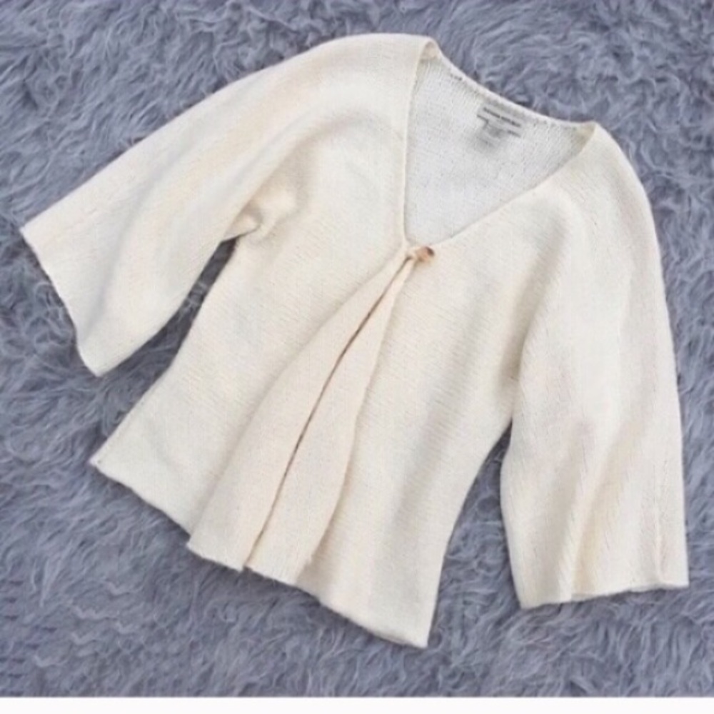 Cream cardigan sweater from Banana Republic